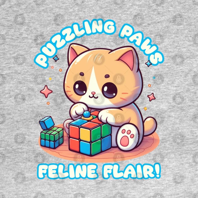 Puzzling paws feline flair by AOAOCreation